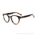 New Design Trendy Unique Metal Nose Bridge Round Lenses Acetate Optical Frames Eyeglasses